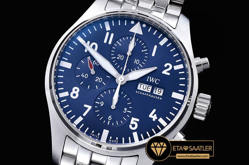 IWC0354 - 3777 Pilot Chrono SSSS Blue Le Petit V2 ZF A7750 modelleri IWC0354 - 3777 Pilot Chrono SSSS Blue Le Petit V2 ZF A7750 - 01.jpg